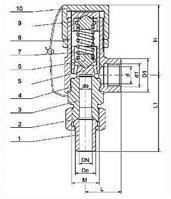 A21W with welded pipe safety valveconstructral diagram