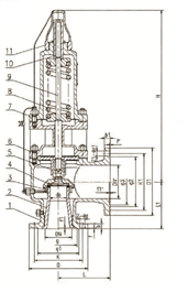 A42Y Spring-Operated Full-Lift Safety Valveconstructral diagram