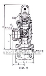 Ammonia-used safety valve constructral diagram(pic2)