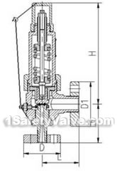 KA41Y/KA42Y Anti-sulfur spring type safety valve constructral diagram