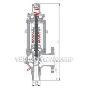 Butterfly spring type safety valve constructral diagram