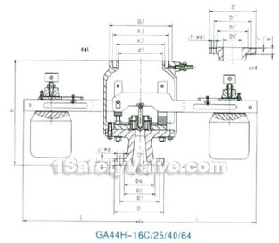 Double lever safety valve constructral diagram