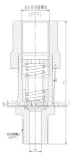 Freezer-used safety valve constructral diagram