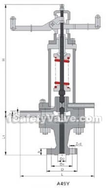 A49Y Impulse spring safety valve constructral diagram